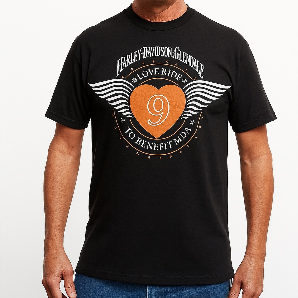 Harley-Davidson of Glendale Love Ride Vintage 1992 T-Shirt - L